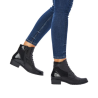 Bottine lacets en similicuir noir | Grande pointure femme | Remonte