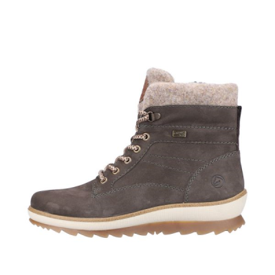 Boots montagne en daim gris | Grande pointure femme | Remonte