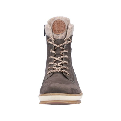 Boots montagne en daim gris | Grande pointure femme | Remonte