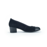 escarpin en velours noir bout vernis | Grande pointure femme | Gabor