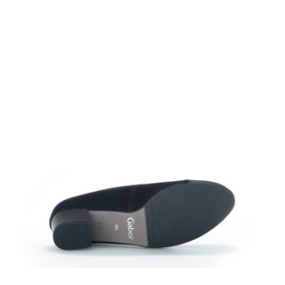 escarpin en velours noir bout vernis | Grande pointure femme | Gabor