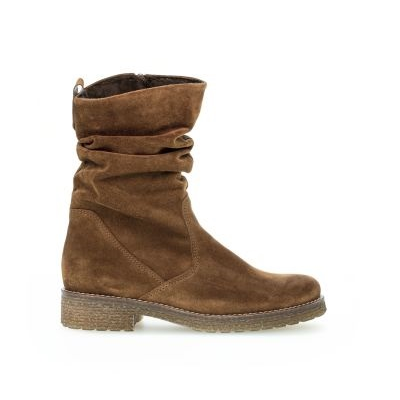 Boots haute marron en velours | Grande pointure femme | Gabor