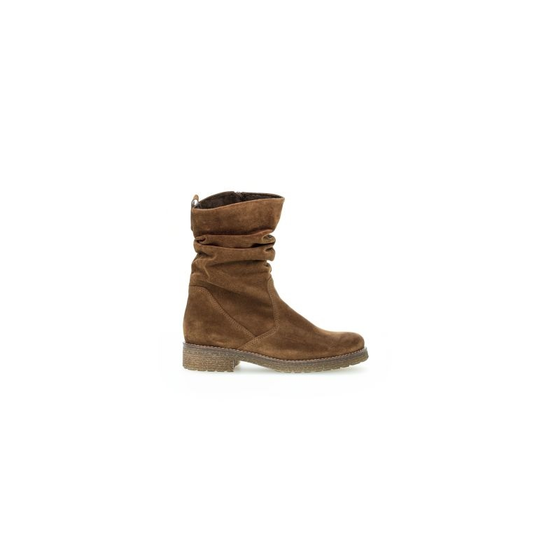 Boots haute marron en velours | Grande pointure femme | Gabor