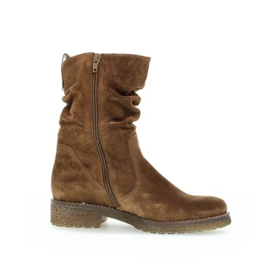 Boots haute marron en velours | Grande pointure femme | Gabor