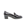 Mocassin habillé talon 4cm vernis noir  | Grande taille femme | GABOR
