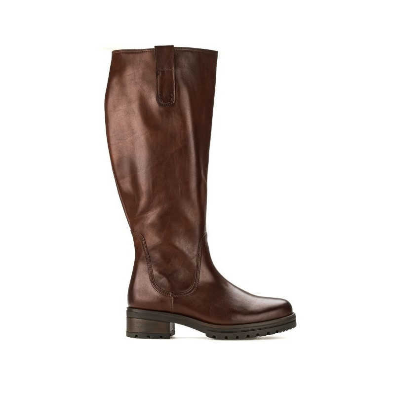 Botte en cuir cognac semelle épaisse XL| Grande taille femme | Gabor