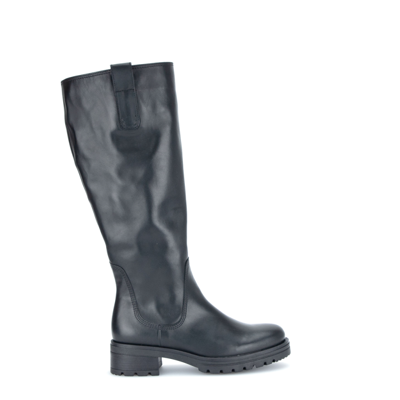 Botte en cuir noir semelle épaisse XL| Grande taille femme | Gabor