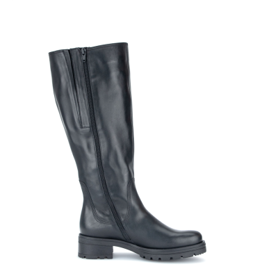 Botte en cuir noir semelle épaisse XL| Grande taille femme | Gabor