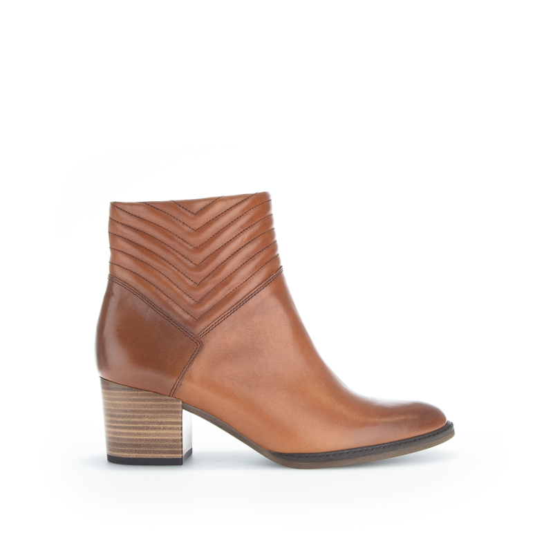 Bottine fantaisie en cuir cognac | Grande taille femme | Gabor