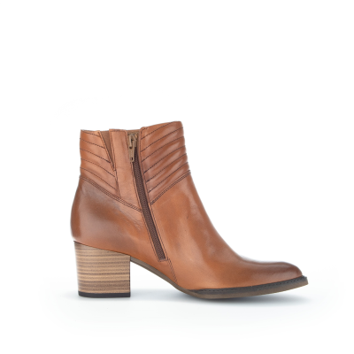 Bottine fantaisie en cuir cognac | Grande taille femme | Gabor