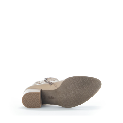 Bottine fantaisie en cuir crème | Grande pointure femme | Gabor