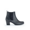 Bottine chelsea à talon en cuir noir | Grande pointure femme | Gabor