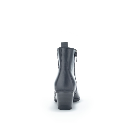 Bottine chelsea à talon en cuir noir | Grande pointure femme | Gabor