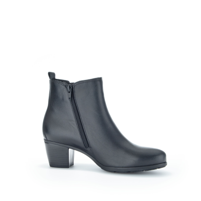 Bottine chelsea à talon en cuir noir | Grande pointure femme | Gabor