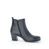 Bottine chelsea à talon en cuir noir | Grande pointure femme | Gabor