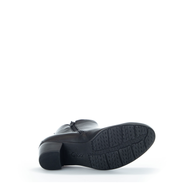 Bottine chelsea à talon en cuir noir | Grande pointure femme | Gabor