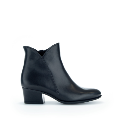 Bottine en cuir noir à talon | Grande taille femme | Gabor