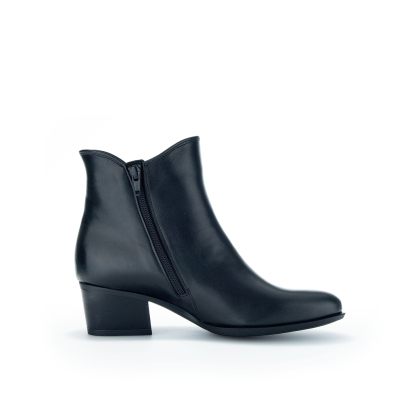 Bottine en cuir noir à talon | Grande taille femme | Gabor