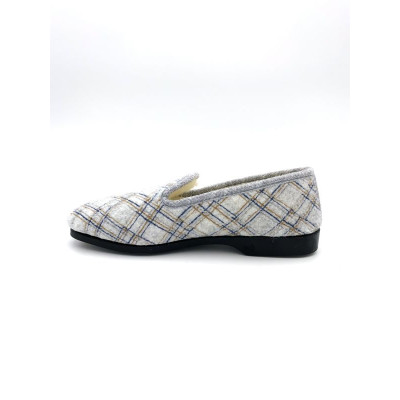 Chausson en feutre gris clair | Grande pointure femme | La vague