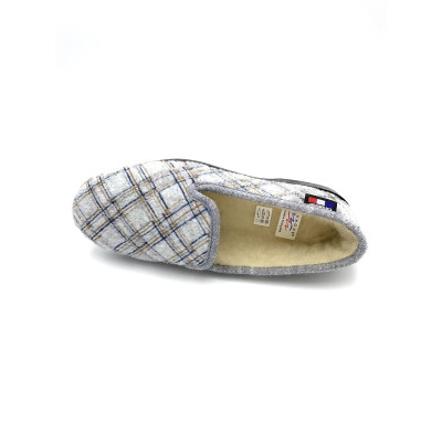 Chausson en feutre gris clair | Grande pointure femme | La vague