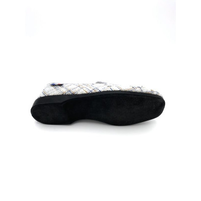 Chausson en feutre gris clair | Grande pointure femme | La vague