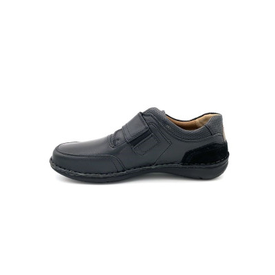 Chaussure velcro noir en cuir | Grande pointure homme | Josef Seibel