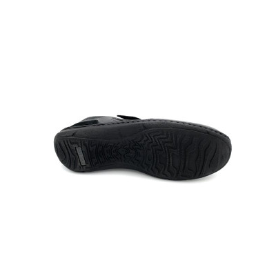 Chaussure velcro noir en cuir | Grande pointure homme | Josef Seibel
