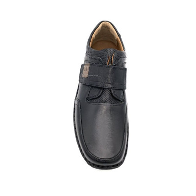 Chaussure velcro noir en cuir | Grande pointure homme | Josef Seibel
