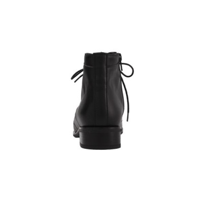 Bottine bout fleuri en cuir noir| Petite pointure femme | Semler
