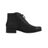Bottine bout fleuri en cuir noir| Petite pointure femme | Semler
