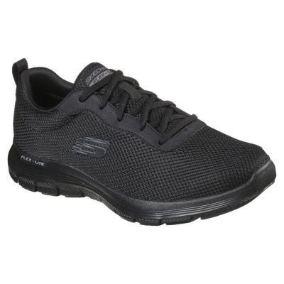 Basket en toile noir à lacets | Grande pointure homme | Skechers