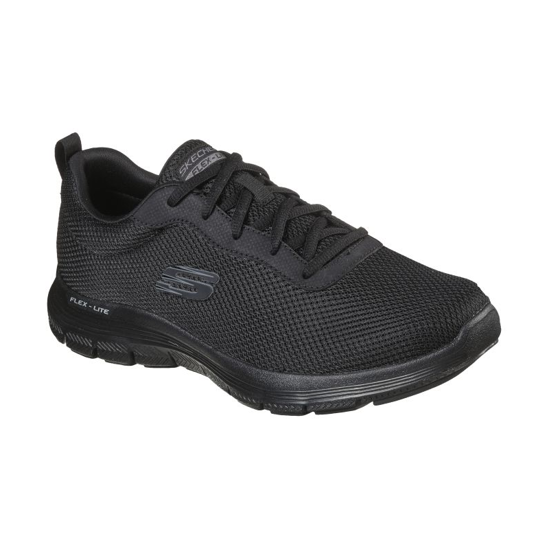 Basket en toile noir à lacets | Grande pointure homme | Skechers