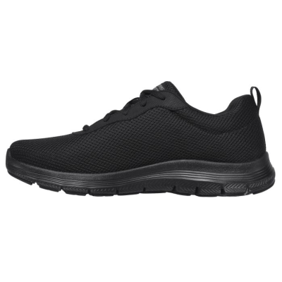 Basket en toile noir à lacets | Grande pointure homme | Skechers
