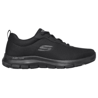 Basket en toile noir à lacets | Grande pointure homme | Skechers