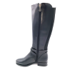 Botte cavalière en cuir noir avec boucle fantaisie | Petite taille femme | Ellen Kassel