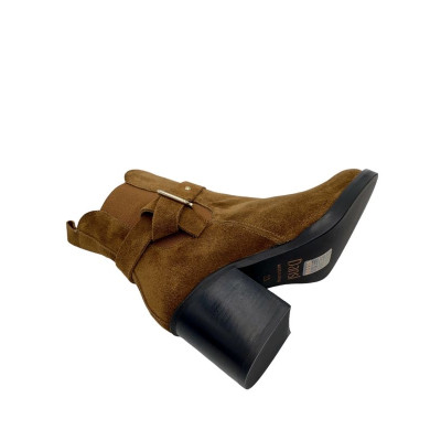 bottine en daim cognac|Petite taille femme|Ellen Kassel