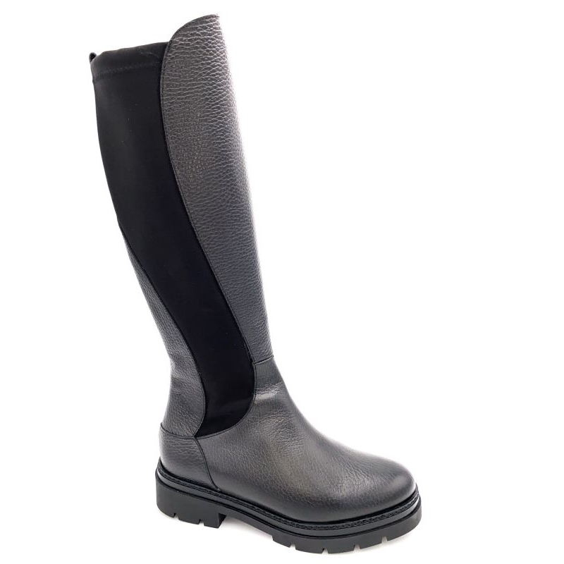 Botte mode en cuir noir | Petite taille femme | Ellen Kassel