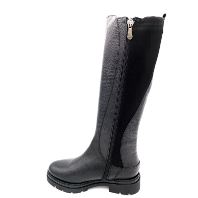 Botte mode en cuir noir | Petite taille femme | Ellen Kassel