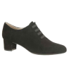 Mocassin avec élastique noir en cuir suédé | Petite pointure femme | Ellen Kassel
