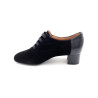 Mocassin avec élastique noir en cuir suédé | Petite pointure femme | Ellen Kassel
