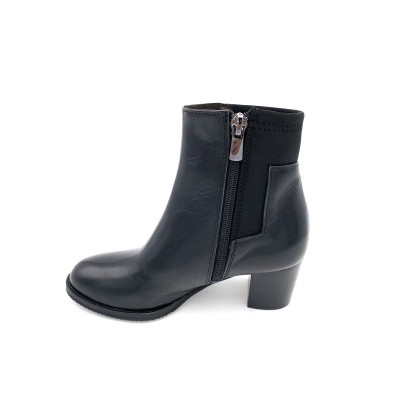 Bottine à talon noir en cuir | Petite pointure femme | Ellen Kassel