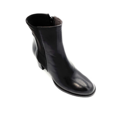 Bottine à talon noir en cuir | Petite pointure femme | Ellen Kassel