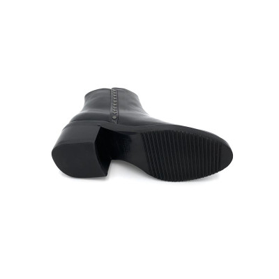 Bottine en cuir à talon noir | Petite taille femme | Ellen Kassel