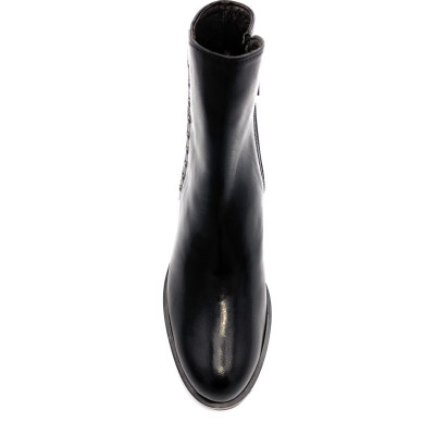 Bottine en cuir à talon noir | Petite taille femme | Ellen Kassel