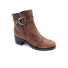 Bottine à boucle marron en cuir | Petite pointure femme | Ellen Kassel