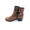 Bottine à boucle marron en cuir | Petite pointure femme | Ellen Kassel
