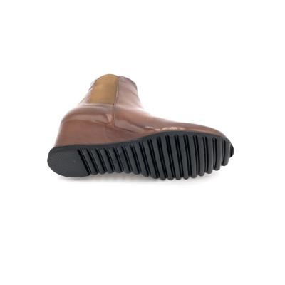 Bottine compensée cognac en cuir | Petite pointure femme | Ellen Kassel