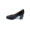 escarpin talon fantaisie en vernis noir | Petite taille femme | Ellen Kassel