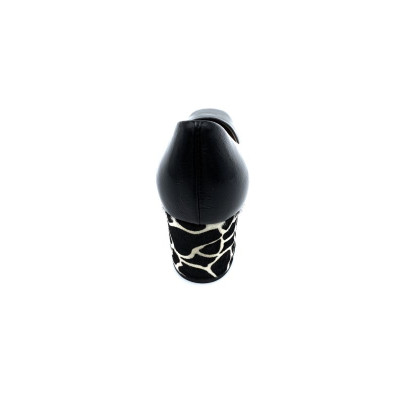 escarpin talon fantaisie en vernis noir | Petite taille femme | Ellen Kassel