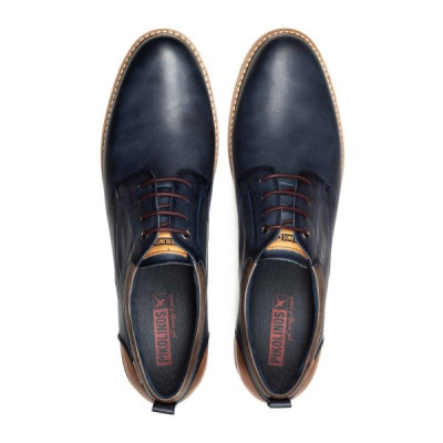 Derby à lacets casual en cuir marine| Grande pointure homme | Pikolinos